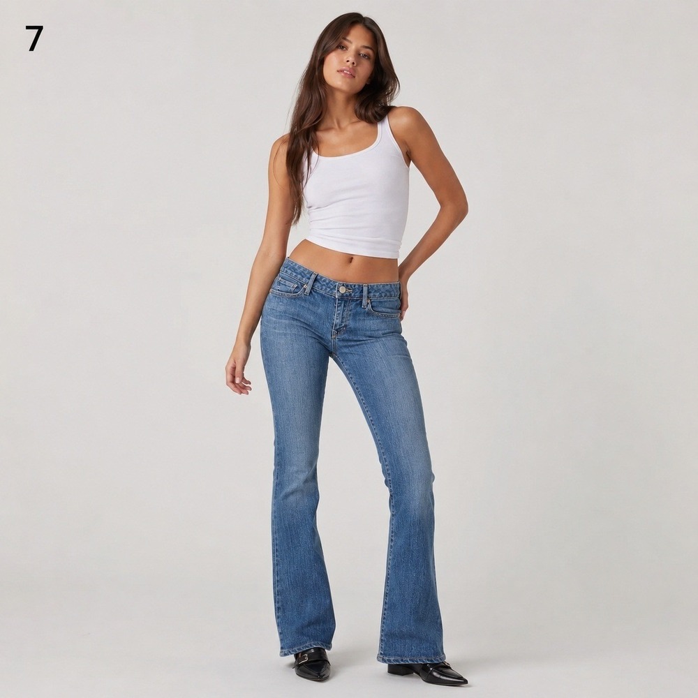 Gap Boot Cut Jeans Womens 27/4 Ankle Curvy Blue Cotton Blend Low Rise